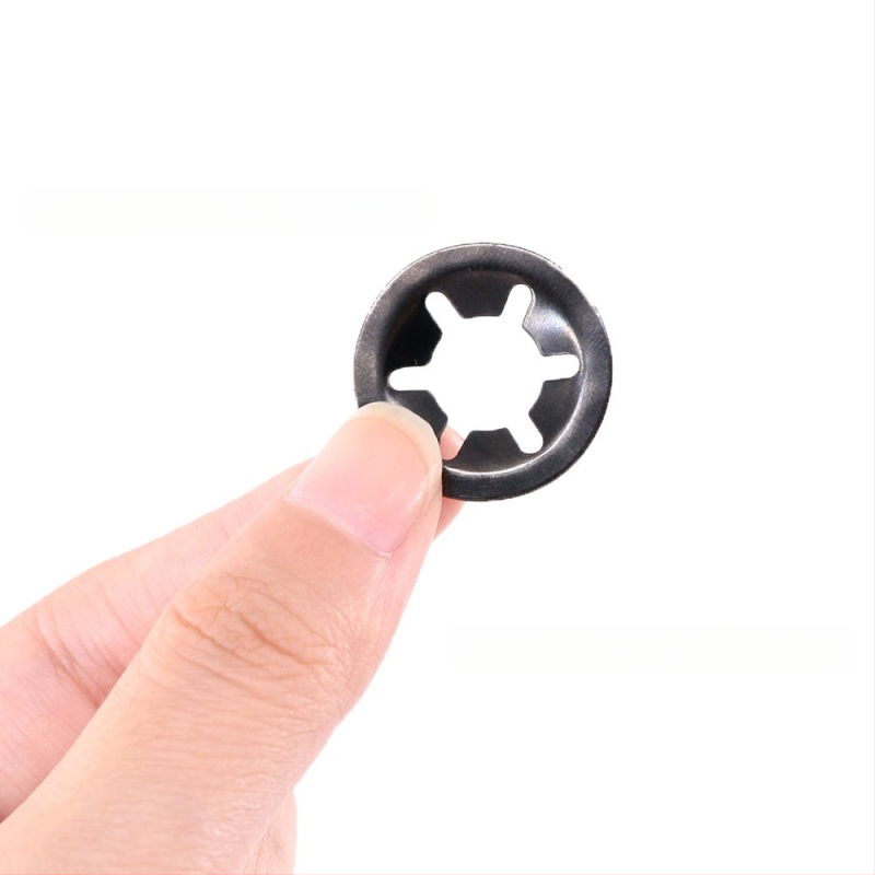 Plum Blossom poveržlė su vidiniais dantimis užrakinimui, mangano plieno laikiklis, juodas cinko danga, GB849-88, Star Valley