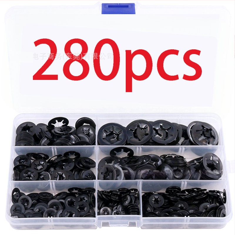 Plum Blossom poveržlė su vidiniais dantimis užrakinimui, mangano plieno laikiklis, juodas cinko danga, GB849-88, Star Valley