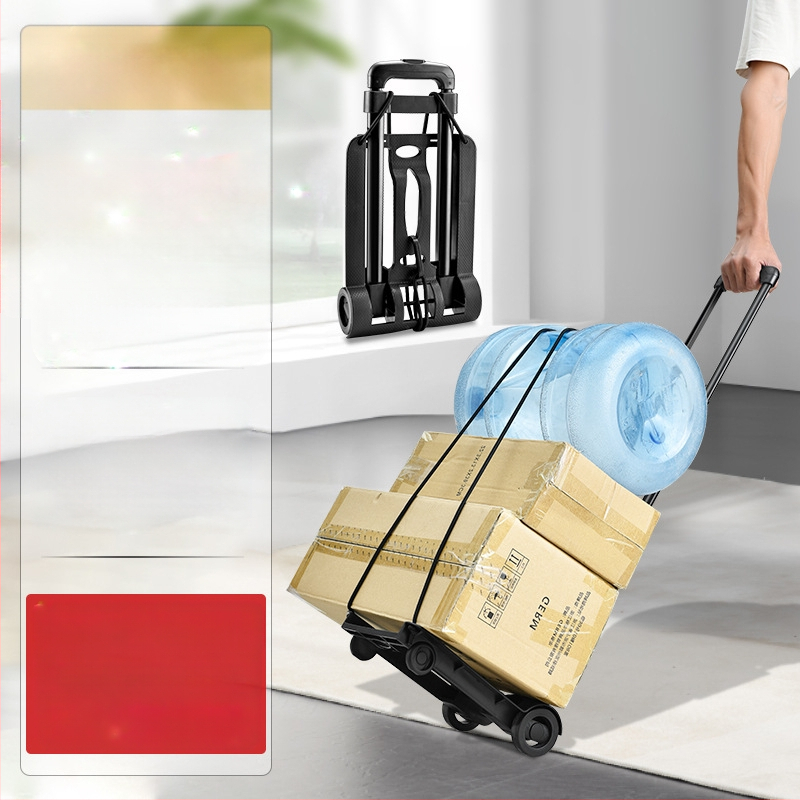 Αναδιπλούμενο δίτροχο καρότσι μεταφοράς (χειριστήριο έλξης, φορητό, χωρητικότητα 35 kg, πλαστική κατασκευή)