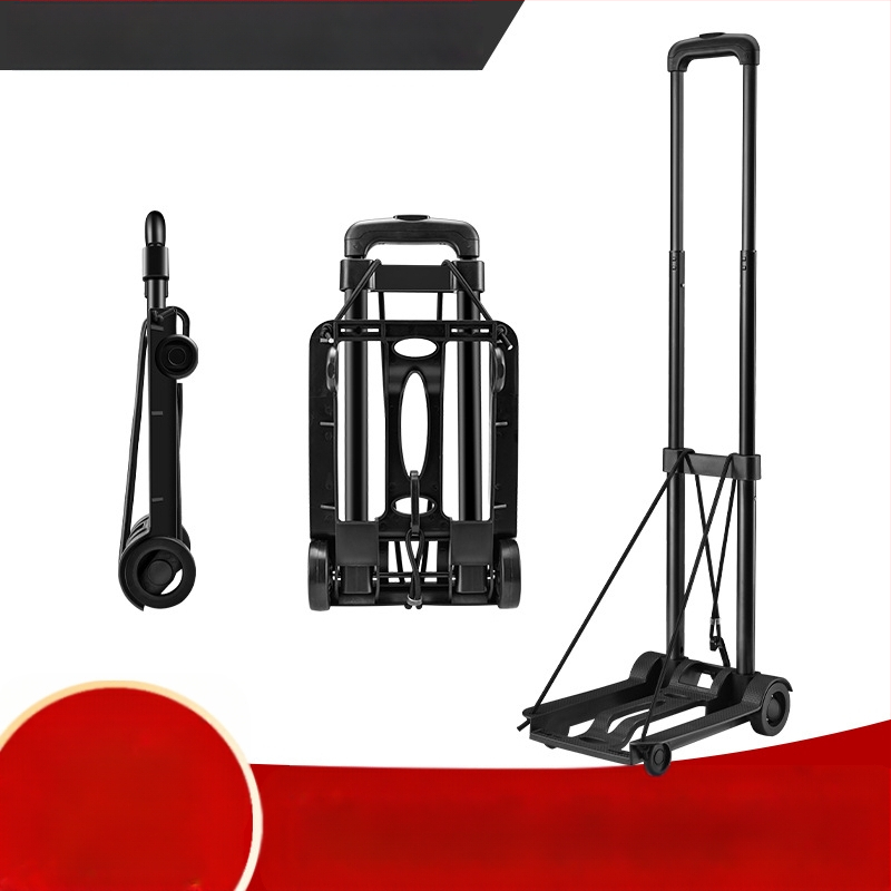 Αναδιπλούμενο δίτροχο καρότσι μεταφοράς (χειριστήριο έλξης, φορητό, χωρητικότητα 35 kg, πλαστική κατασκευή)