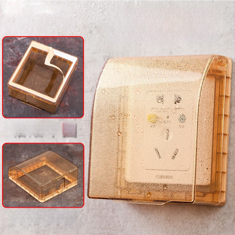 Πρίζα τύπου 86 με αδιάβροχο κάλυμμα για κουτί διακόπτη μπάνιου (με αυτοκόλλητη στερέωση, προστασία από πιτσιλίσματα, αυξημένο ύψος)