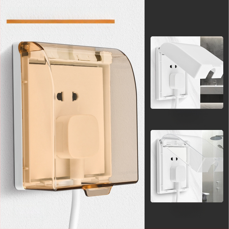 Πρίζα τύπου 86 με αδιάβροχο κάλυμμα για κουτί διακόπτη μπάνιου (με αυτοκόλλητη στερέωση, προστασία από πιτσιλίσματα, αυξημένο ύψος)