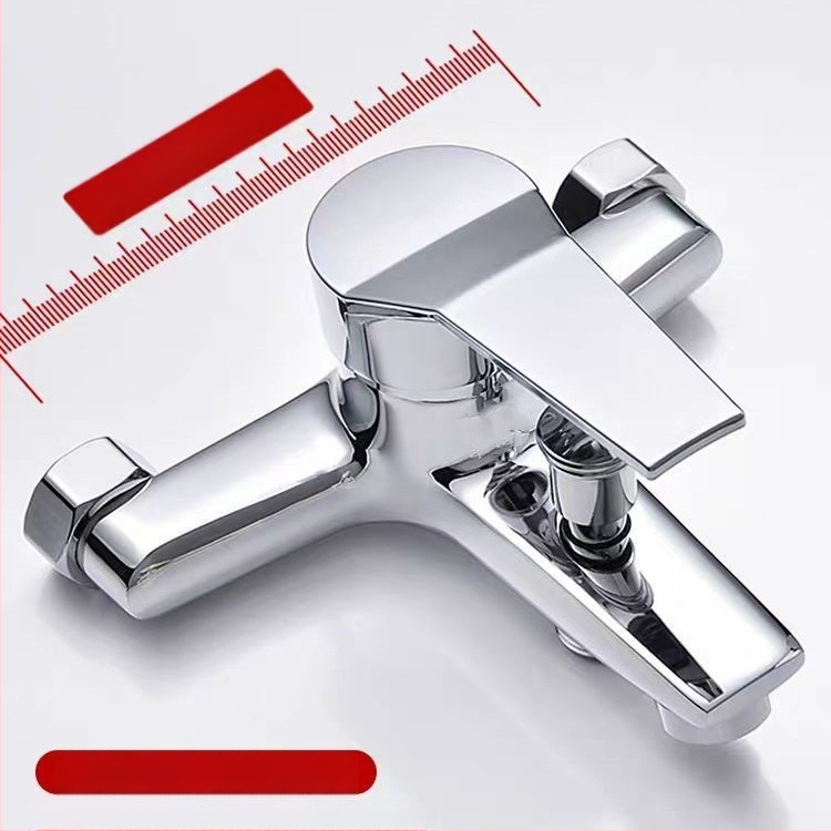 Įmontuojamas sieninės trišakės dušo maišytuvo su paslėptu maišytuvu, cinko lydinio korpusas, keramikinis vožtuvas, 0–90°C, 0,8 MPa