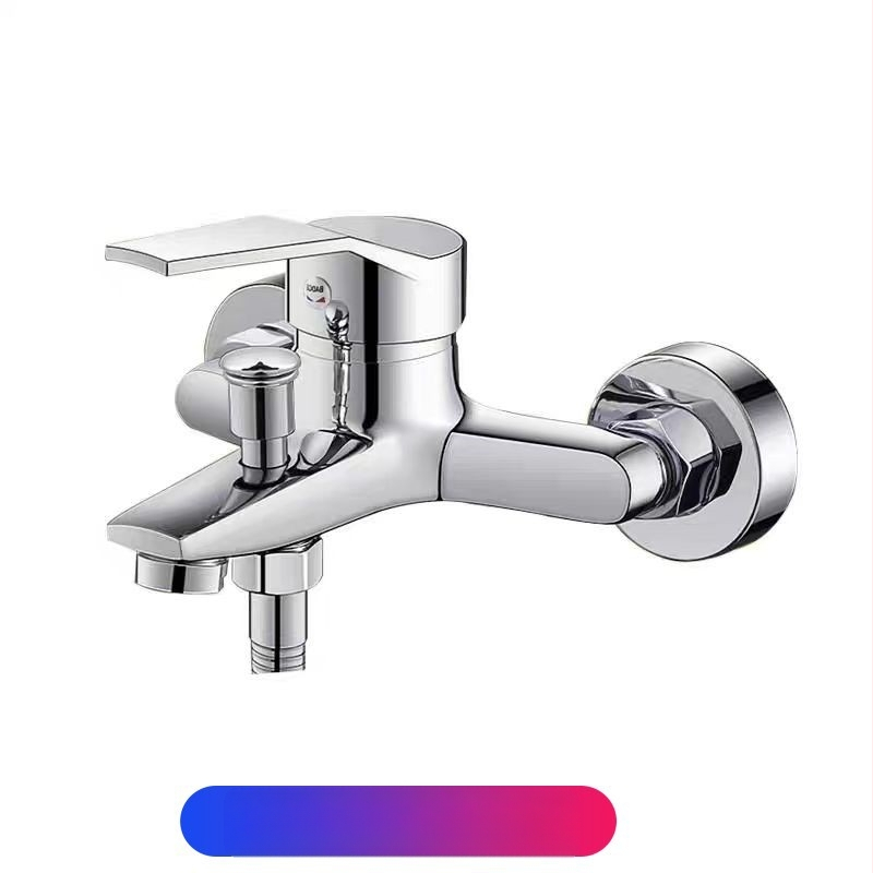 Įmontuojamas sieninės trišakės dušo maišytuvo su paslėptu maišytuvu, cinko lydinio korpusas, keramikinis vožtuvas, 0–90°C, 0,8 MPa