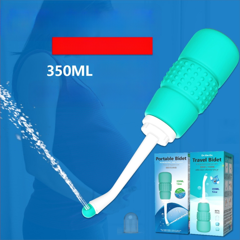 Nešiojamas rankinės bidė asmeninei higienai, suspaudimo tipo, EVA/PP medžiaga, įpakavimas PE maišelyje