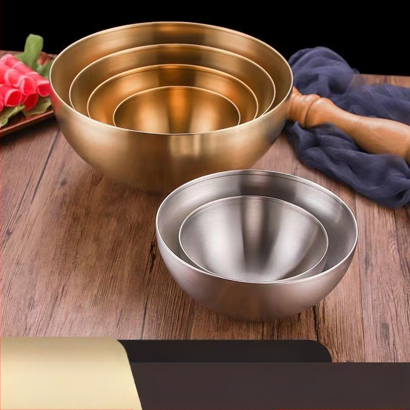 Apskritas 201 nerūdijančio plieno dubuo makaronams, ryžiams ir salotoms; mikrobangų krosnelė tinkama; logotipo spausdinimas įmanomas; pritaikoma.