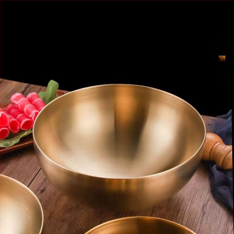 Apskritas 201 nerūdijančio plieno dubuo makaronams, ryžiams ir salotoms; mikrobangų krosnelė tinkama; logotipo spausdinimas įmanomas; pritaikoma.