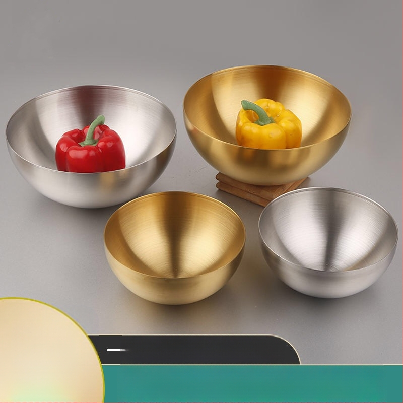 Apskritas 201 nerūdijančio plieno dubuo makaronams, ryžiams ir salotoms; mikrobangų krosnelė tinkama; logotipo spausdinimas įmanomas; pritaikoma.