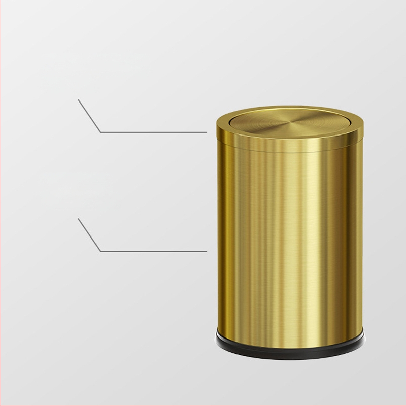 Koš za smeće od nehrđajućeg čelika, 9L, cilindričnog oblika, kućna upotreba, marka Puting