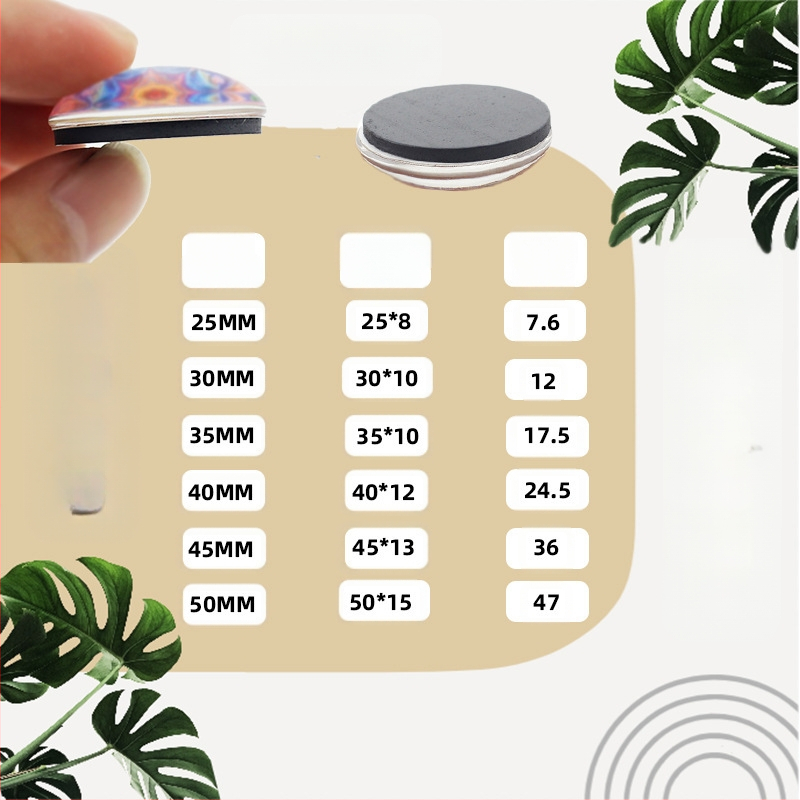 Γυάλινα μαλακά μαγνητικά αυτοκόλλητα ψυγείου — μοτίβο Κυψέλη μελισσών, 25–50 mm, 8–50 g, προσαρμοζόμενες μορφές