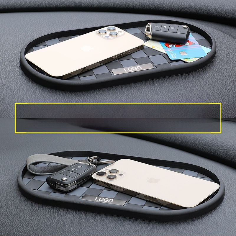 Auto instrumentu paneļa un centrālās konsoles pretslīdēšanas paklājs, PVC, izturīgs pret augstām temperatūrām, mazgājams, ar izdrukātu logotipu