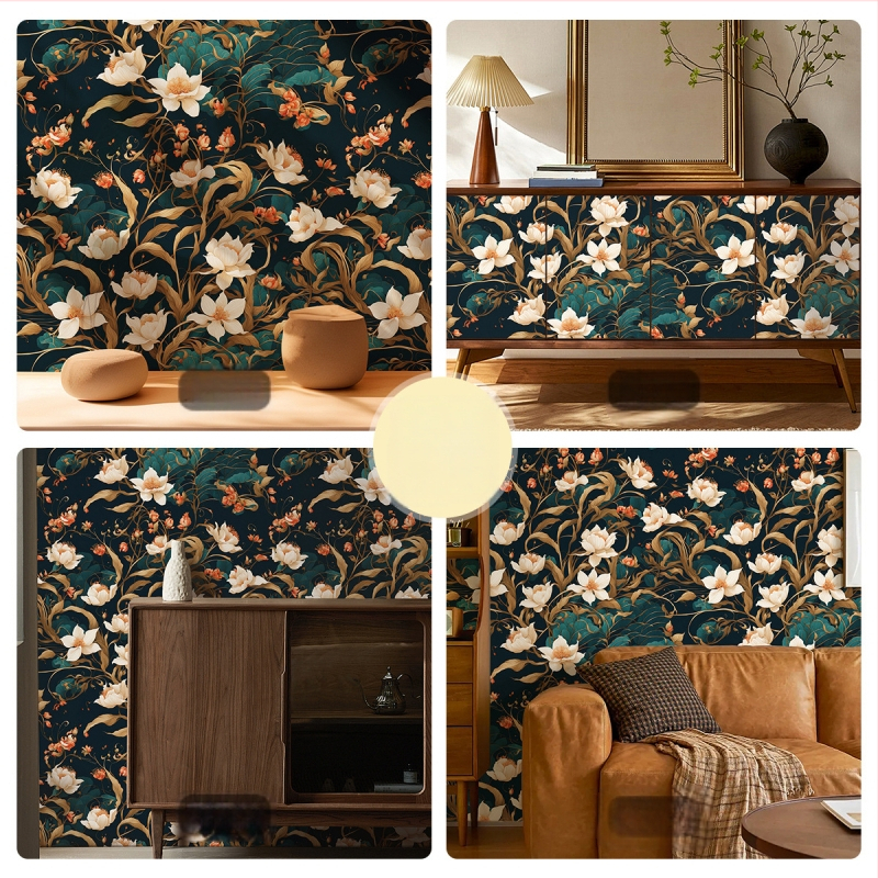 Lipnios PVC sienų tapetai — PVC medžiaga, PVC sluoksnis, dekoratyvinio stiliaus ypatingas efektas