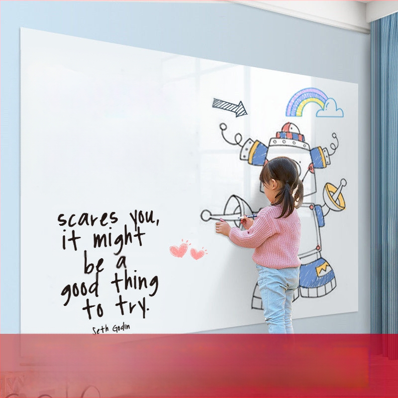 Dviejų pusių baltos lentos lipdukas ant sienos su nuimama elektrostatine prisirišimo, rėmas PP, skydelis PP (Specifikacijos: 1)