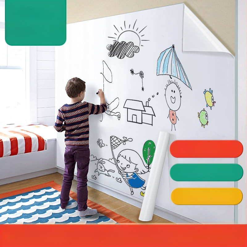 Dviejų pusių baltos lentos lipdukas ant sienos su nuimama elektrostatine prisirišimo, rėmas PP, skydelis PP (Specifikacijos: 1)