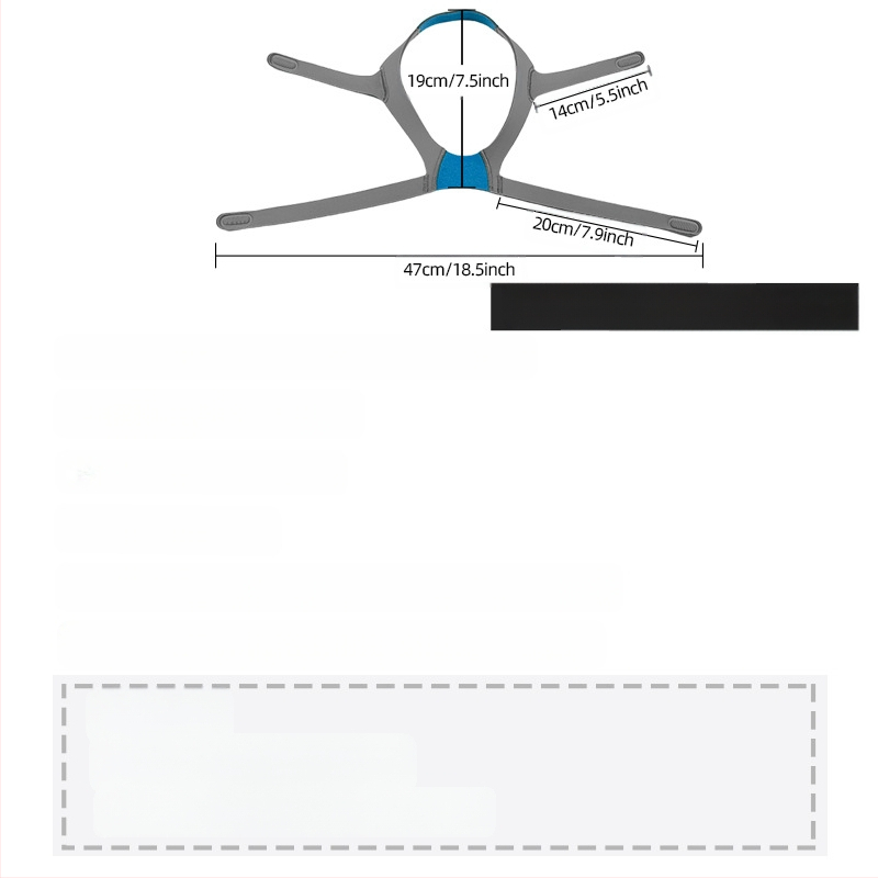 Velcro siksna CPAP maskām | Materiāls: neilons, sajaukts; Sajaukums: neilons + PU kokvilna + fleece audums; Zīmols: Xinwei; Medicīniskie piederumi