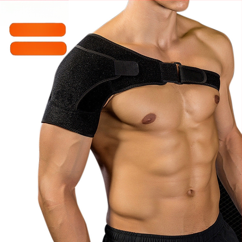 Pečių diržas sportui — kvėpuojanti poliesterio medžiaga, reguliuojama, suaugusiems, tinka fitnesui, pečių apsauga (Medžiaga: poliesteris; Auditorija: suaugusieji; Sportas: fitnesas; Apsauga: pečius)