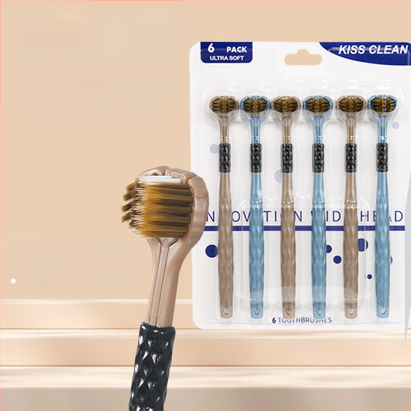 Love Teeth за възрастни — 3D четка за зъби с три страни и меки влакна, ръчна