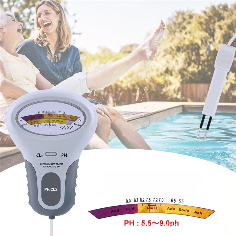 PC-102 Διαδικτυακός Αναλυτής Ποιότητας Νερού για Κολύμβηση - Μέτρηση pH 5.5–9.0, Δοκιμή pH, Τροφοδοσία: AA 1.5V