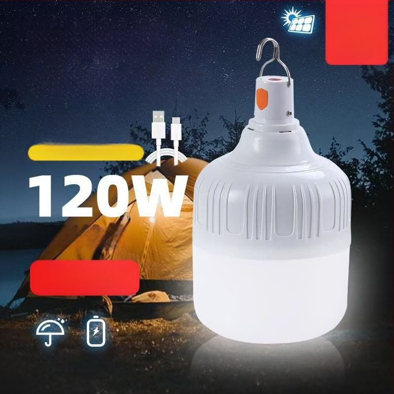 Įkraunamas LED žibintas lauko naudojimui – IP55, 20W, 6V, 6–12 val. apšvietimas
