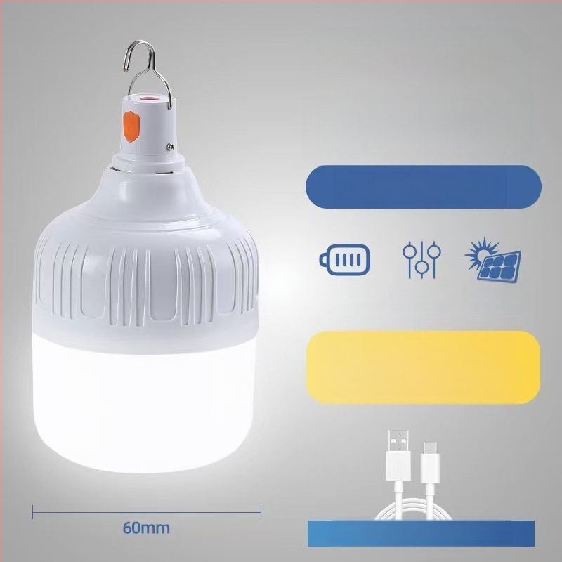 Įkraunamas LED žibintas lauko naudojimui – IP55, 20W, 6V, 6–12 val. apšvietimas