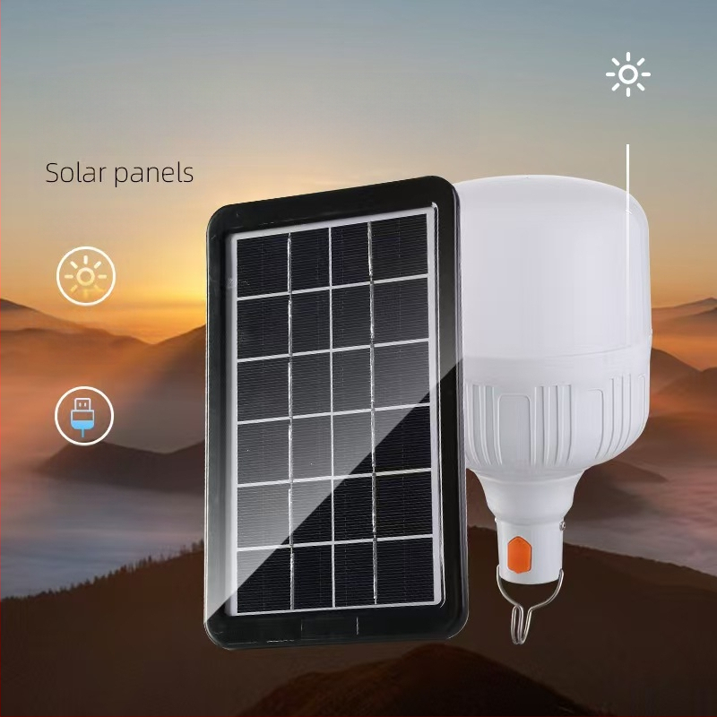 Įkraunamas LED žibintas lauko naudojimui – IP55, 20W, 6V, 6–12 val. apšvietimas