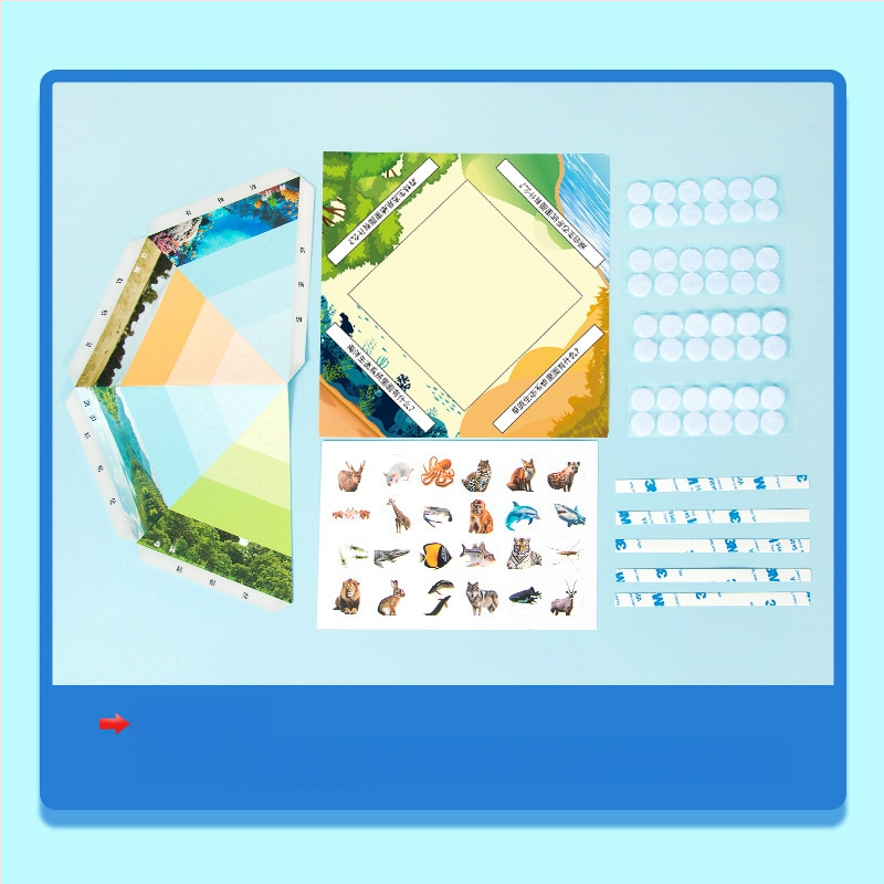 Kit educațional DIY de biologie: piramida lanțului trofic cu materiale multiple, ambalare separată, pentru copii 7–14 ani