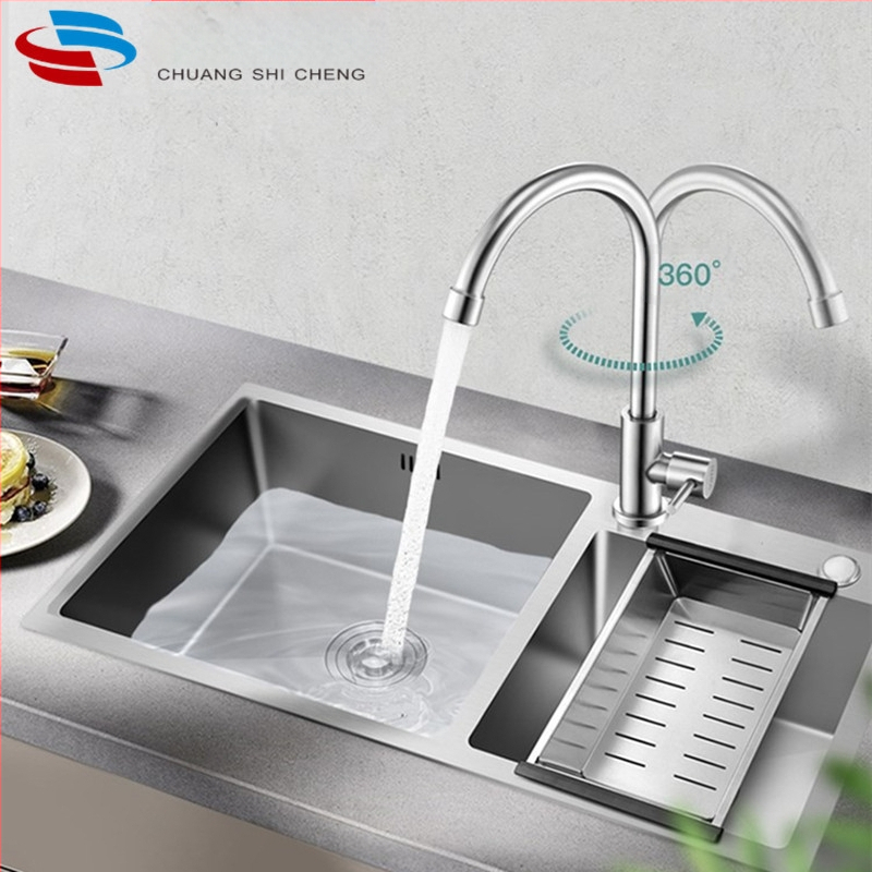 304 nerūdijančio plieno virtuvės šalto vandens čiaupas, modelis LK:525487, keraminių vožtuvų korpusas, ant paviršiaus montavimas, spiralinis atidarymas