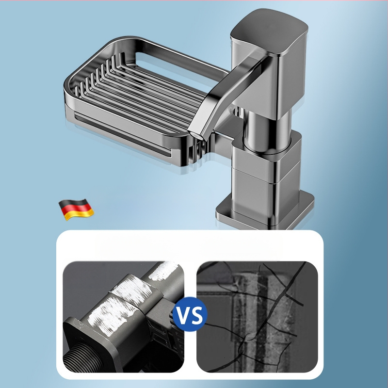 Kriauklės ploviklio dozatorius — rankinis spaudimas, aliuminio lydinys, anoduotas, šiuolaikiškas minimalistinis dizainas