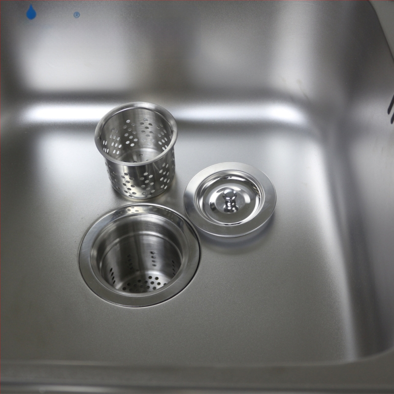 XK265 Αποχέτευση νεροχύτη κουζίνας – Τύπος κλουβί; Υλικά: PP και SUS304; Διπλής στρώσης κατασκευή από πλαστικό-χάλυβα; Διαμέτρει Ø110–114 mm