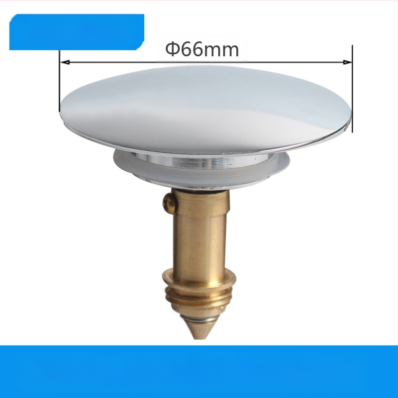 Pop-up poklopac za umivaonik, potpuno bakreni, kromirani, s velikom glavom, model QS641