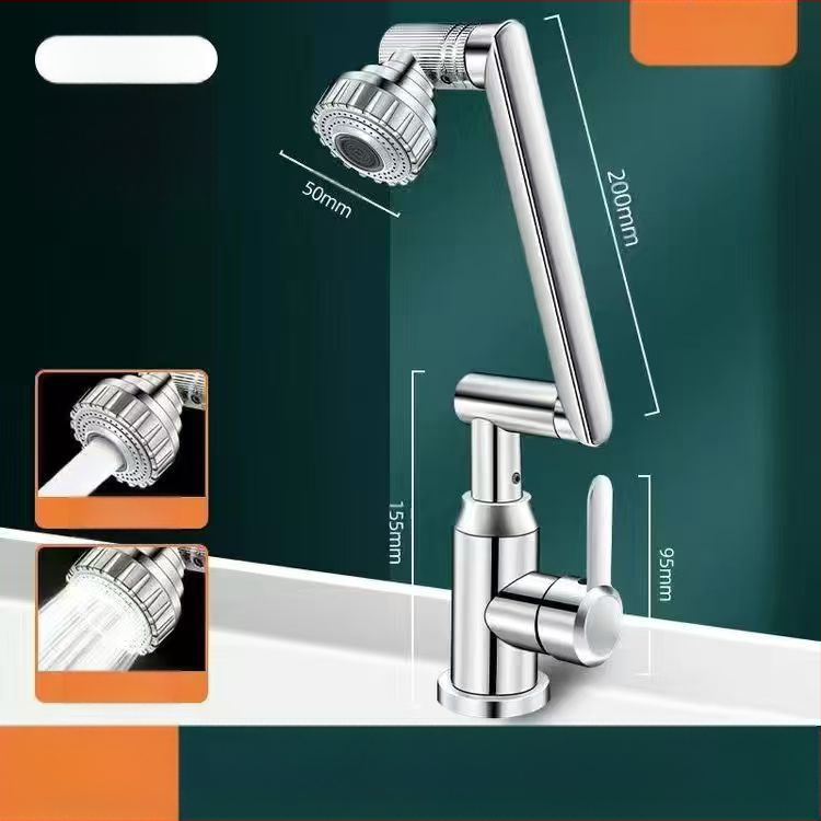 Universali praustuvo čiaupas su keramikinė kartridže, varinis korpusas, srieginis jungtis, pasukamas išleistuvas, karštas ir šaltas vanduo, 0–99°C, 0.8 MPa