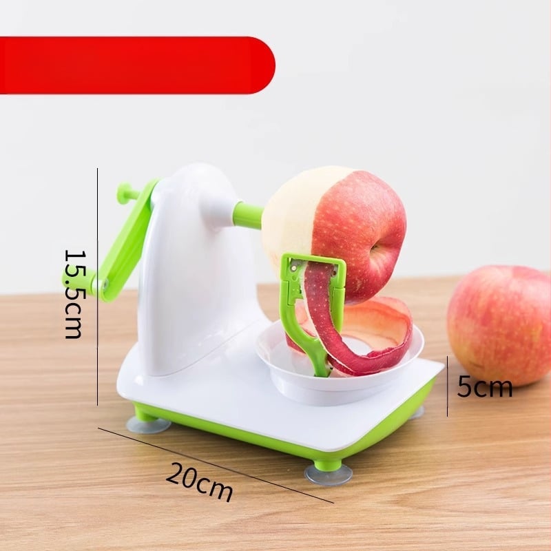 Rankinis obuolių valiklis su pasukamu mechanizmu — daugiafunkcinis virtuvės įrankis vaisių nulupti