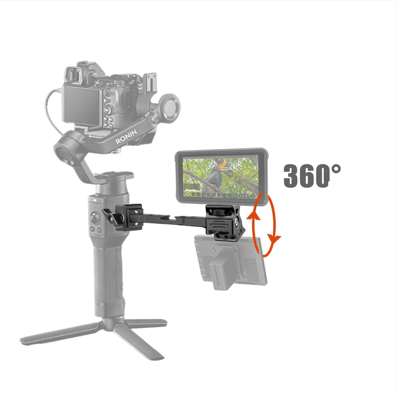 Sānu papildu turētājs gaismas, mikrofona un monitora priekš RS3 mini / RSC2 — TLB-027, alumīnija sakausējums, svars 82 g, saderīgs ar RS3 mini un RSC2, iepakojumā 1 gab.