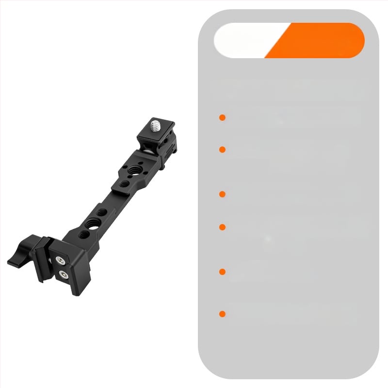 Sānu papildu turētājs gaismas, mikrofona un monitora priekš RS3 mini / RSC2 — TLB-027, alumīnija sakausējums, svars 82 g, saderīgs ar RS3 mini un RSC2, iepakojumā 1 gab.