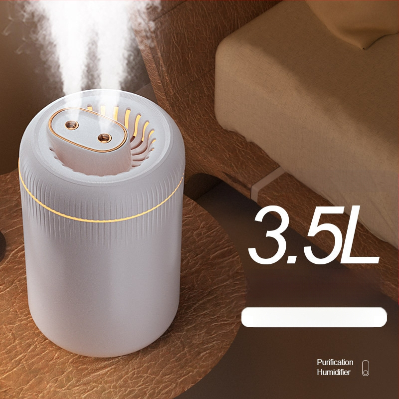 Drėkintuvas su atmosferos lempute, USB maitinimas, vandens bakas virš 10 L, du miglos išėjimai, tinkamas patalpoms virš 60 m²