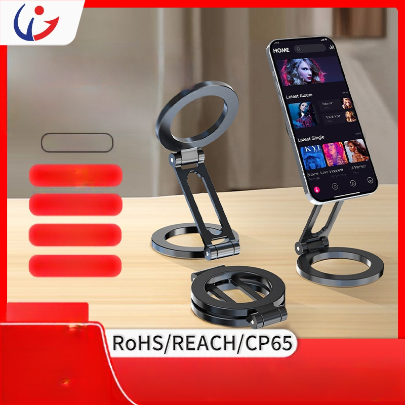 Darba galda tālruņa turētājs no cinka sakausējuma, spēcīgs magnēts, salokāms, universāls, N52 magnēts