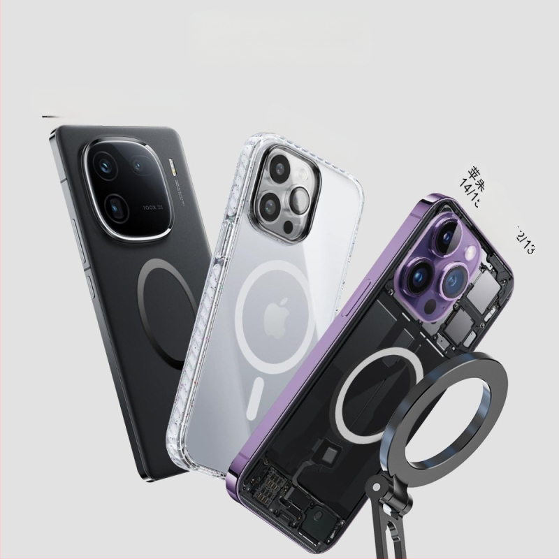 Darba galda tālruņa turētājs no cinka sakausējuma, spēcīgs magnēts, salokāms, universāls, N52 magnēts