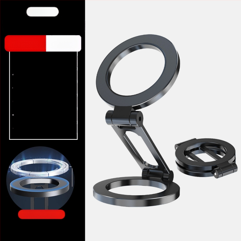 Darba galda tālruņa turētājs no cinka sakausējuma, spēcīgs magnēts, salokāms, universāls, N52 magnēts