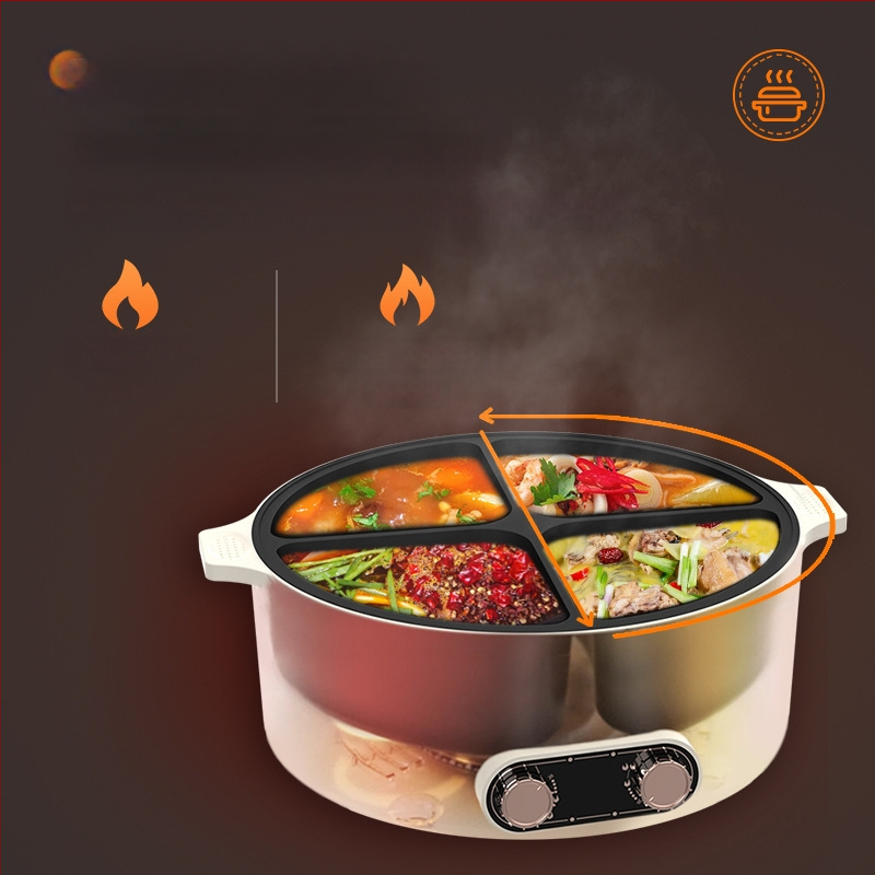 Cayga DYG-01 elektrinė karšto puodo su kepimo ir fritavimo funkcijomis, 1300W, 220V, 1L, aliuminio lydinys