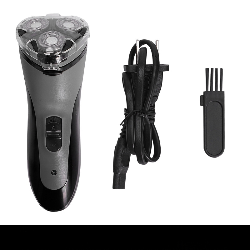 Mașină de ras electrică cu cap rotativ de 3 lame, motor fără perii, afișaj LED, autonomie de 30 de minute, putere maximă 3W