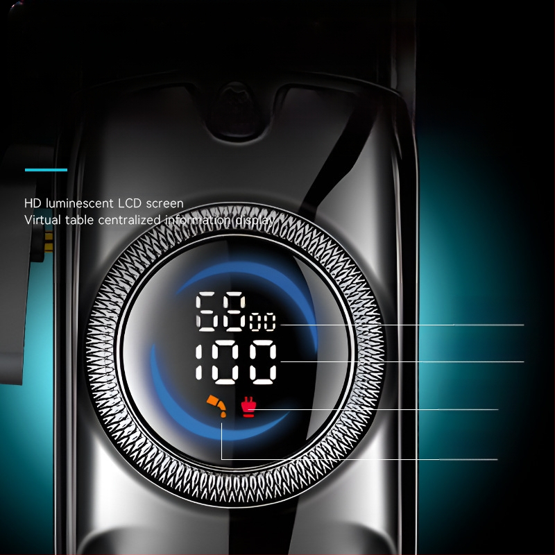 Elektrinis plaukų kirpimo mašinėlė KM-2279 su LCD ekranu, įmontuota baterija 500–800 mAh, veikimo laikas 1–3 val., nerūdijančio plieno peiliukai, atsparus vandeniui