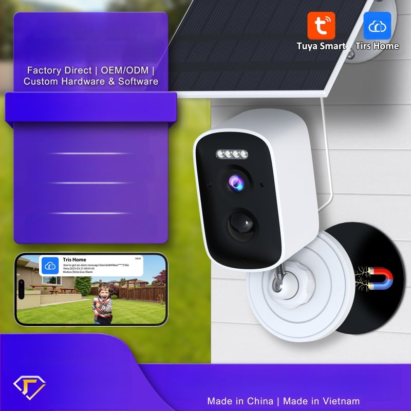 Baterijomis maitinama lauko kamera, 5MP, 3,6 mm objektyvas, IP66 atsparus vandeniui, PIR žmonių aptikimas, IR naktinis matymas iki 20 m