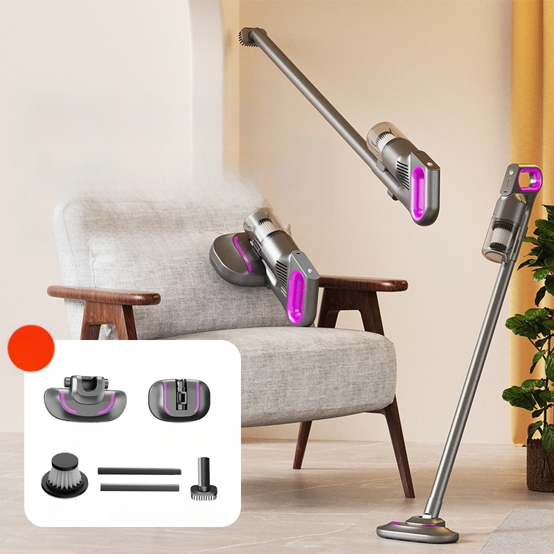 Ασύρματη χειρός ηλεκτρική σκούπα για υγρό και ξηρό καθάρισμα με κεφαλή αφαίρεσης ακάρεων — αναρρόφηση 3100–4000 Pa, 80W, θόρυβος ≤36 dB, ενσωματωμένη μπαταρία