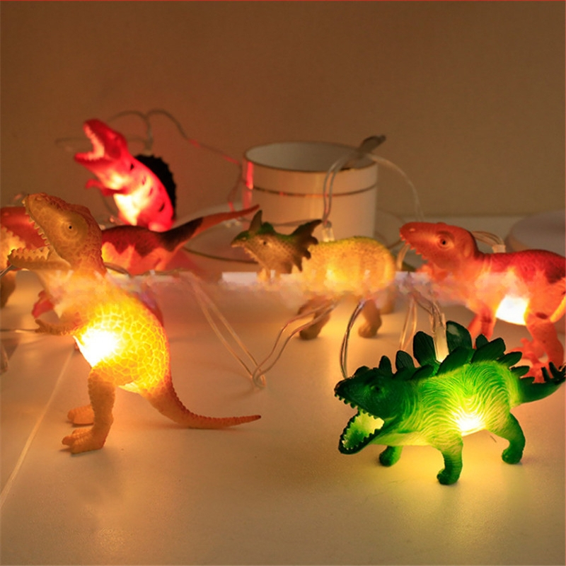 LED dinosaura formas gaismas virkne | 10/20/40 LED | IP44 aizsardzība | Bateriju kastīte barošana | Gaismas plūsma 3500 lm | Modelis: Dinozaurs