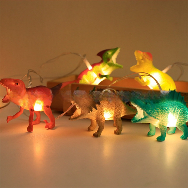 LED dinosaura formas gaismas virkne | 10/20/40 LED | IP44 aizsardzība | Bateriju kastīte barošana | Gaismas plūsma 3500 lm | Modelis: Dinozaurs