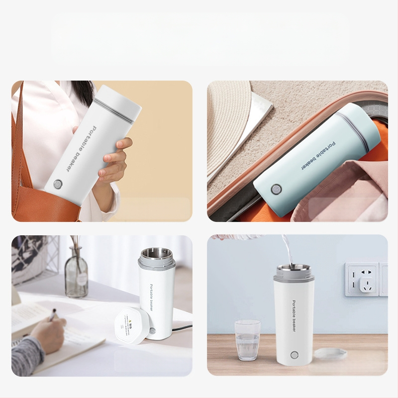 Ηλεκτρικό κύπελλο βραστήρα νερού, 350 ml χωρητικότητα, διπλή τάση 110V/220V, 300W, βάση θέρμανσης, εσωτερική επένδυση από ανοξείδωτο χάλυβα 304