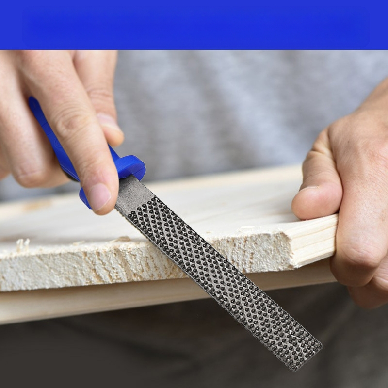 Σετ τριών αρχείων ξυλουργικής με λαβή — ατσάλινα αρχεία: ημικυκλικό, επίπεδο και στρογγυλό