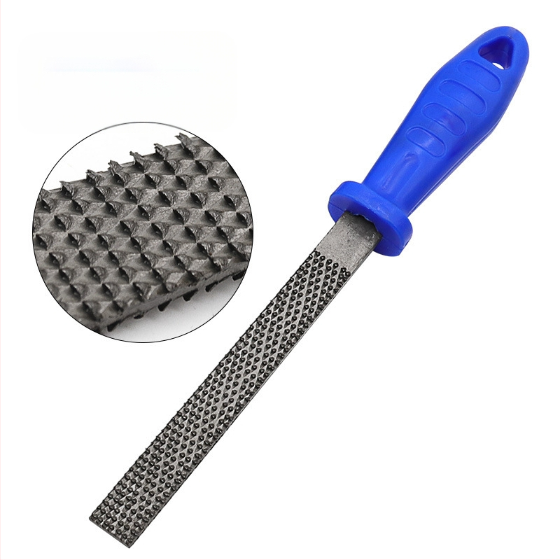 Σετ τριών αρχείων ξυλουργικής με λαβή — ατσάλινα αρχεία: ημικυκλικό, επίπεδο και στρογγυλό