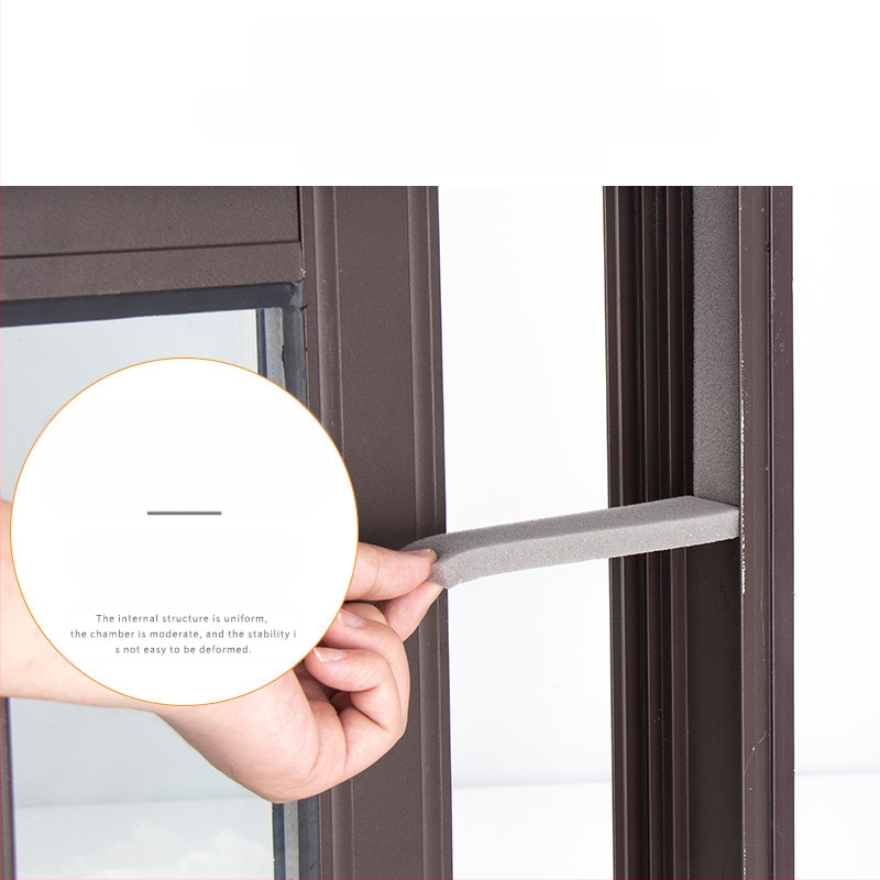 Λωρίδα στεγανοποίησης πόρτας και παραθύρου - αυτοκόλλητο σφουγγάρι για στεγανοποίηση από τον αέρα, ηχομόνωση και προστασία από κρούσεις για γυάλινες πόρτες