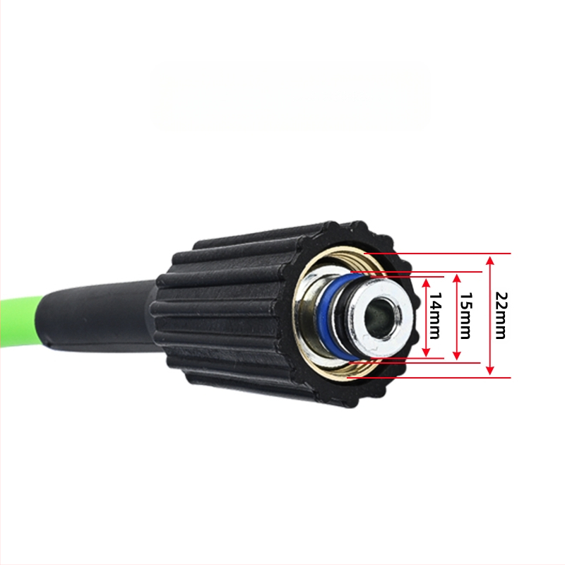 Didelio slėgio plovimo žarnos rinkinys automobilių plovimui, 200 bar (2900 psi), M22 jungtis, modelis SPH060120-10G, Xiong wei